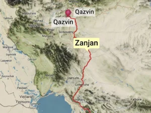 فاصله قزوین تا زنجان